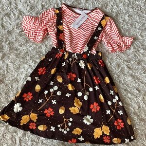NWT Girls Boutique Fall Jumper Dress Outfit - Size 10